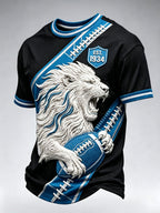 Men's Football Fan Printed Casual T-Shirt