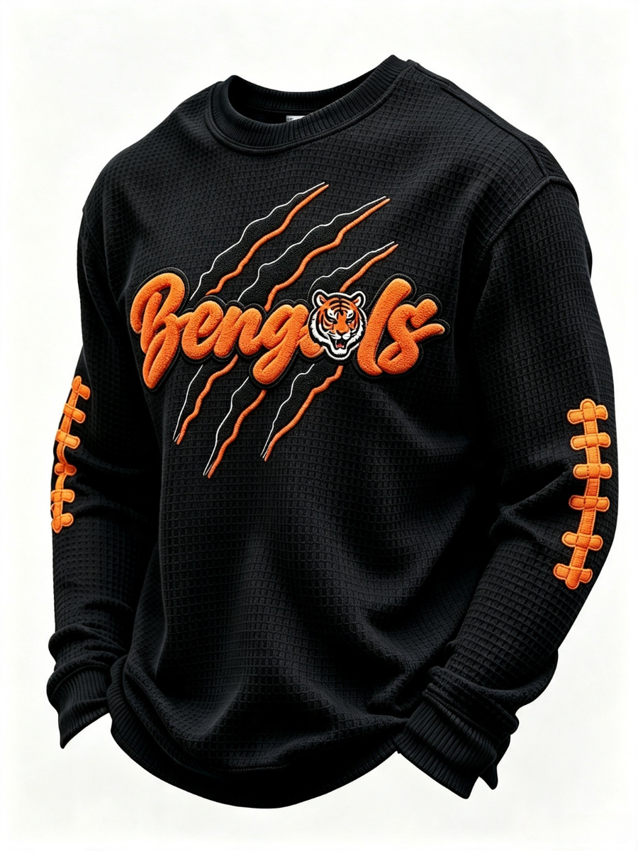Men's Football  Printed Waffle T-Shirt