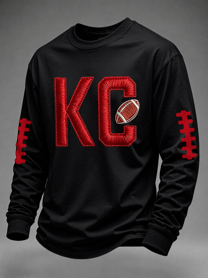 Men's Football Printed Waffle T-shirt