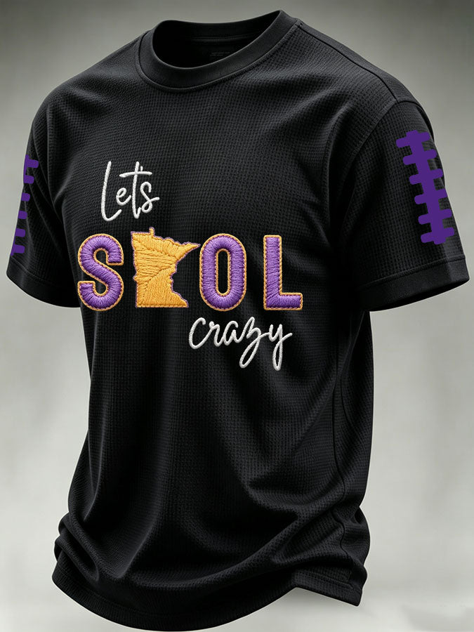 Men'S Football Print Waffle T-Shirt