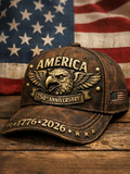 Men'S Vintage American 250th Anniversary Printed Hat