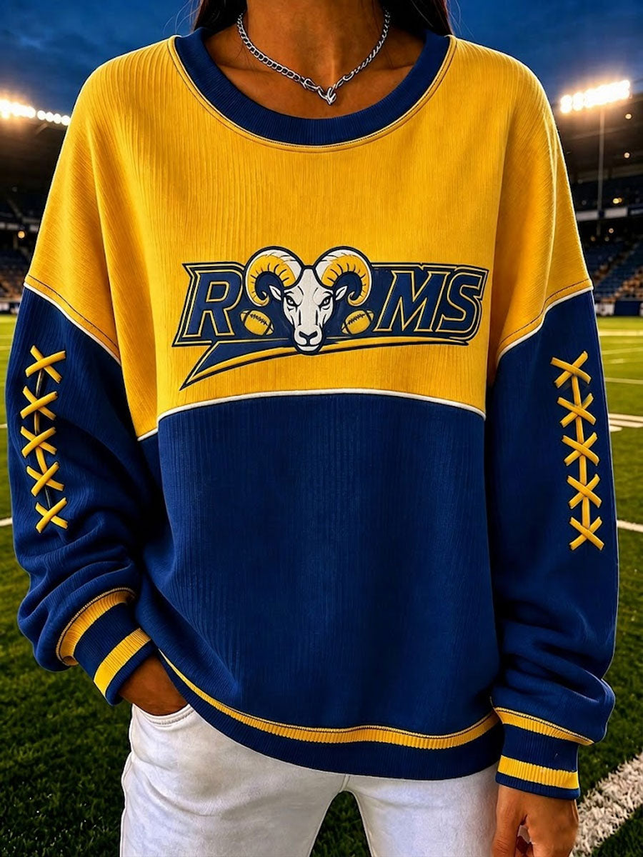 Women'S Football Game Print Casual Sweatshirt
