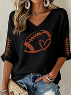 Women'S Sorry Cant Football Bye Print T-Shirt