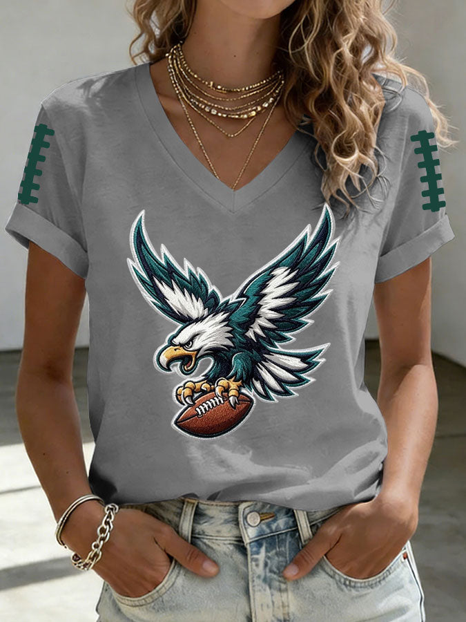 Women'S Football Print Short-Sleeve T-Shirt
