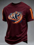 Men'S Rugby Fan Printed Casual T-Shirt