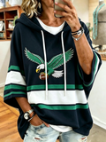 Women's Football Printed Casual Hoodie