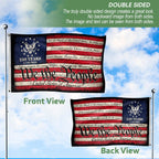We The People Double-Sided House Flag ��������������������������� 250 Years of Freedom Patriotic