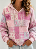 Women's Breast Cancer Print Hoodie
