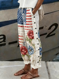 Women'S Flag Printed Casual Pants