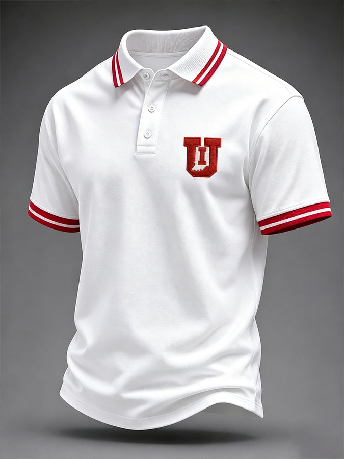 Men'S Football Printed Casual Polo Shirt