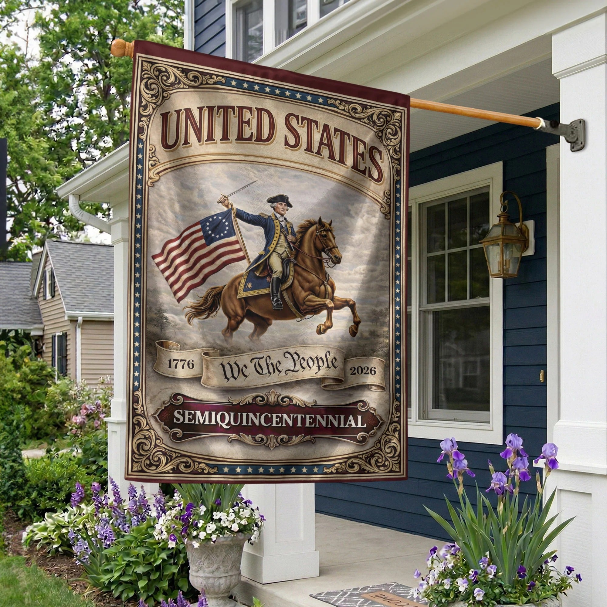 George Washington 250Th Anniversary 1776–2026 House Flag – America 250