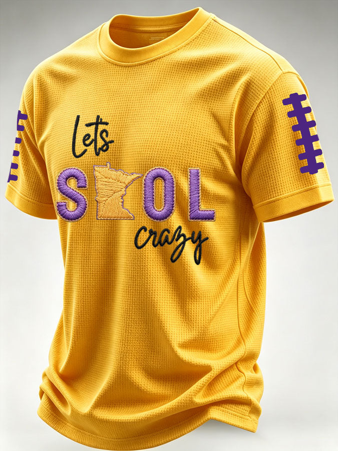 Men'S Football Print Waffle T-Shirt