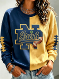 Women'S Retro Rugby Round Neck Sports Shirt