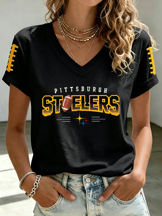 Women's Football Printed Casual Sweatshirt