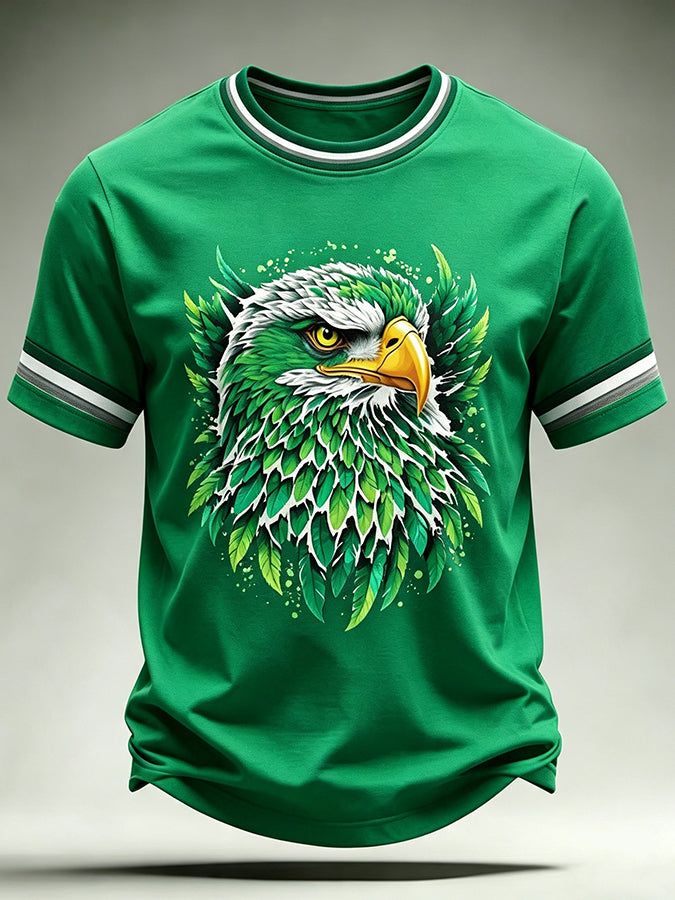 Men's Football Print Short Sleeve T-Shirt