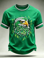 Men's Football Print Short Sleeve T-Shirt