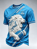 Men's Football Fan Printed Casual T-Shirt