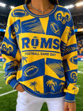 Women'S Football Game Print Casual Sweatshirt
