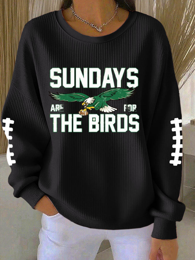 Women's Football Print Casual Sweatshirt