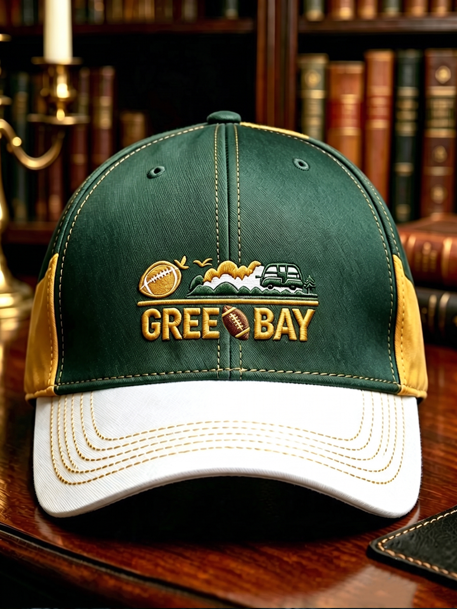 Neutral football printed casual hat