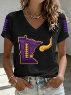 Women'S Football Print Short-Sleeve T-Shirt