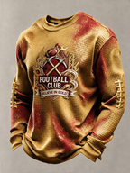 Men'S Football Fans Printed Waffle T-Shirt