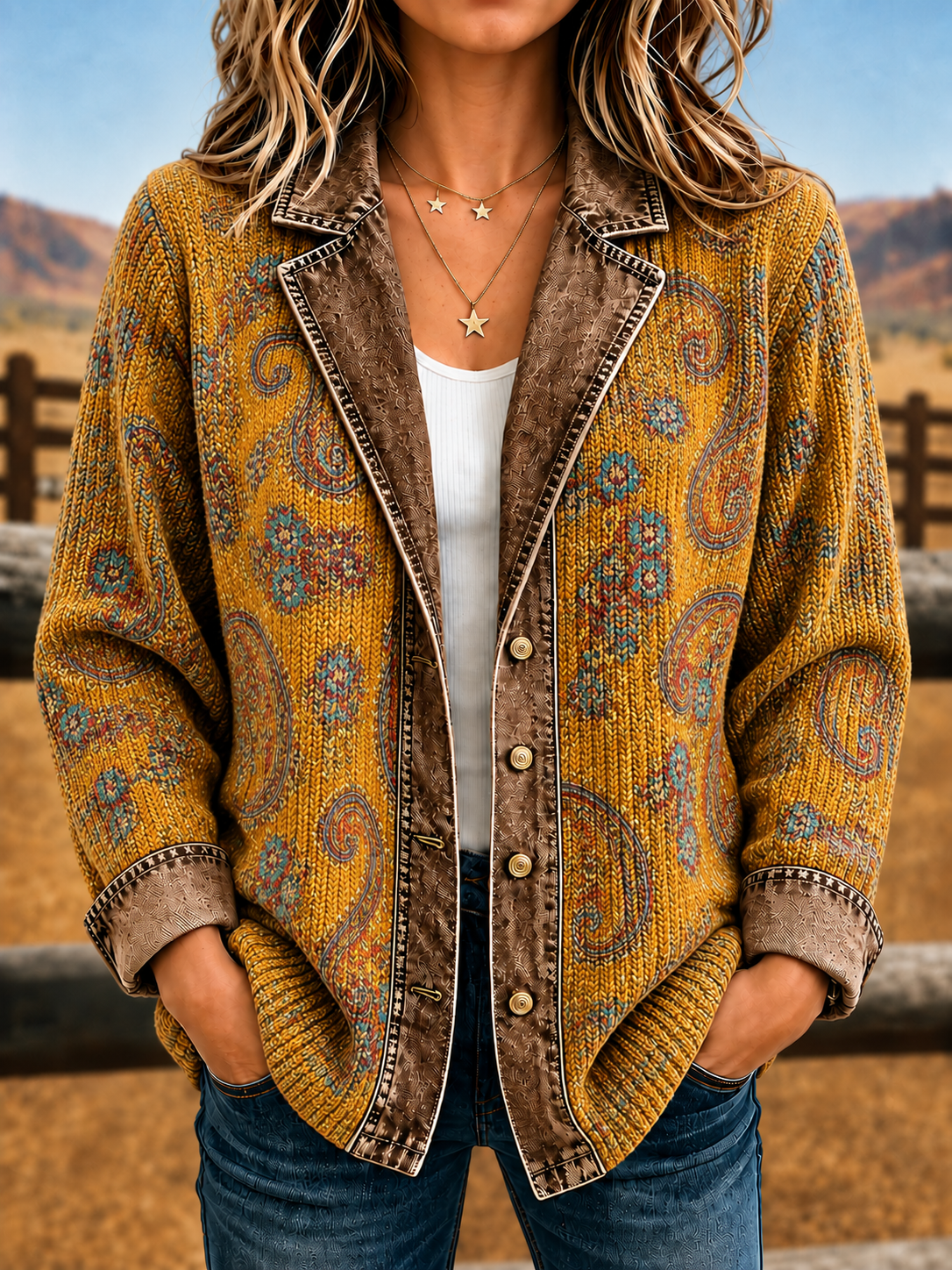 Women Vintage Western Style Jacket