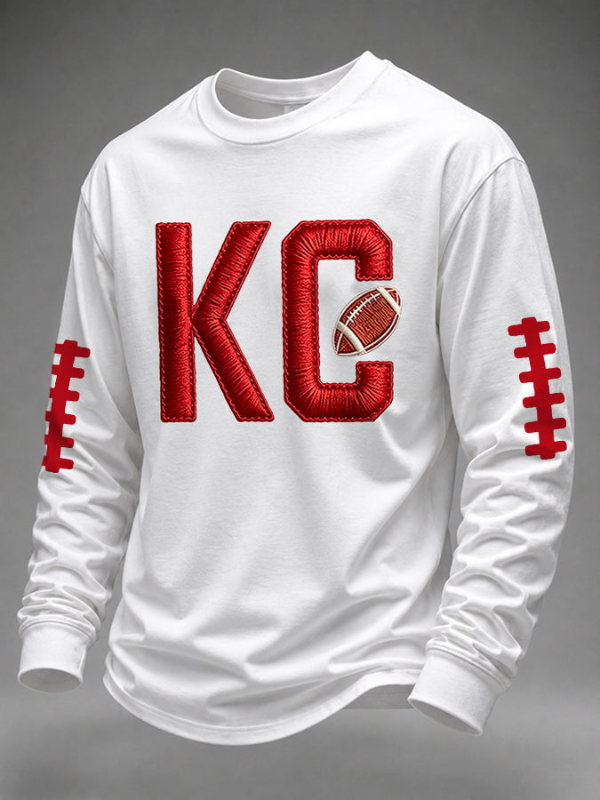 Men's Football Printed Waffle T-shirt
