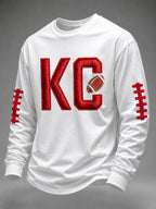 Men's Football Printed Waffle T-shirt