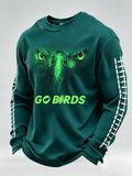 Men'S Football Game Print Waffle Sweatshirt