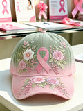 Pink Floral Print Hat