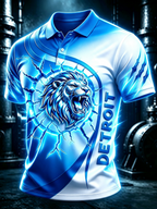 Men'S Football Fan Printed Polo Shirt