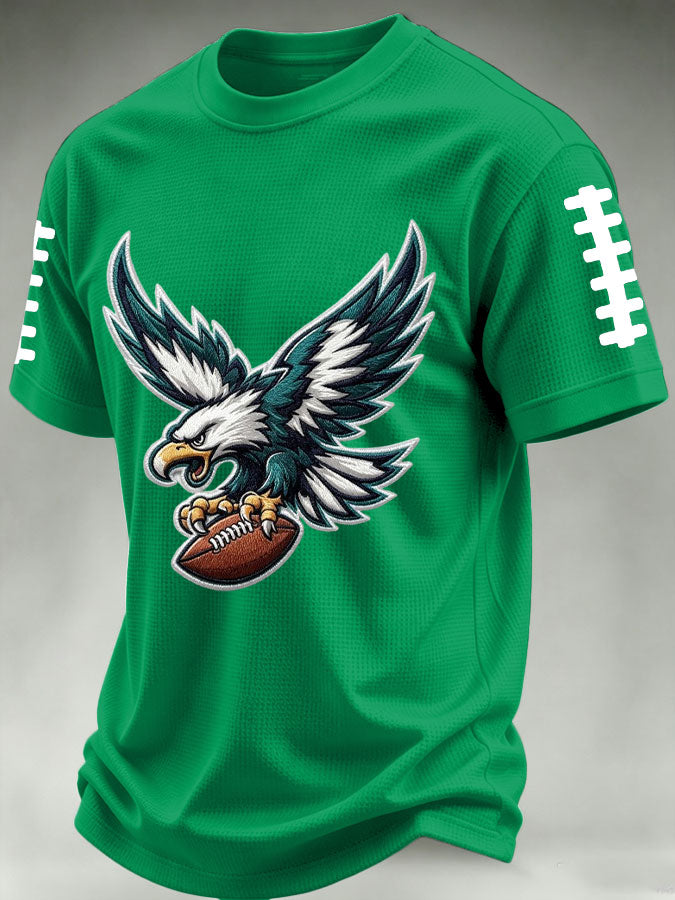 Men'S Football Print Waffle T-Shirt