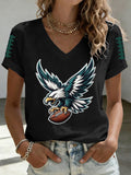 Women'S Football Print Short-Sleeve T-Shirt