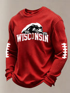 Men'S Football Printed Waffle T-Shirt