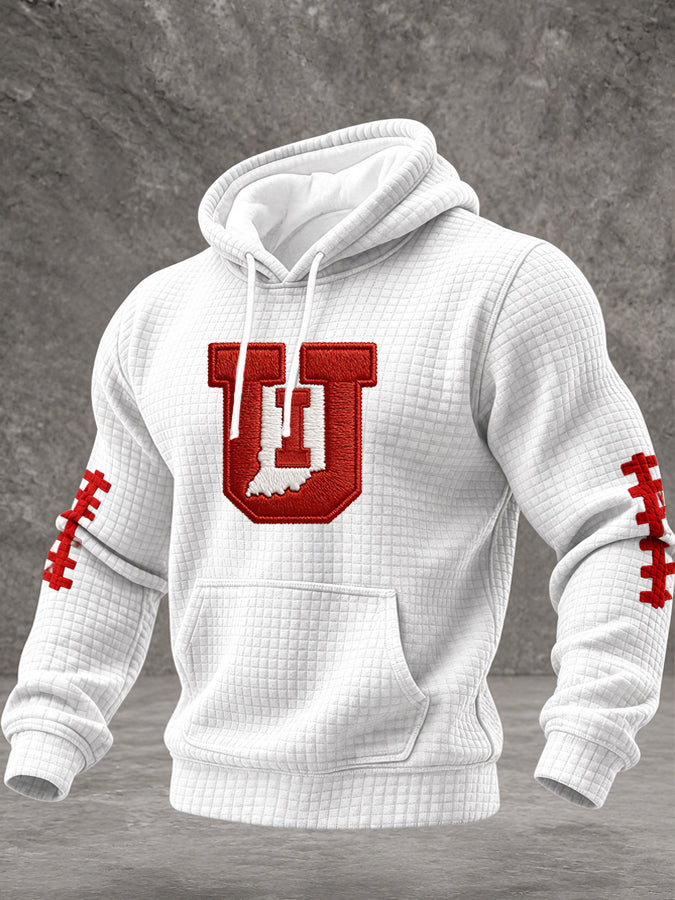 Men's Football Fans Printed Casual Hoodie