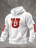 Men's Football Fans Printed Casual Hoodie
