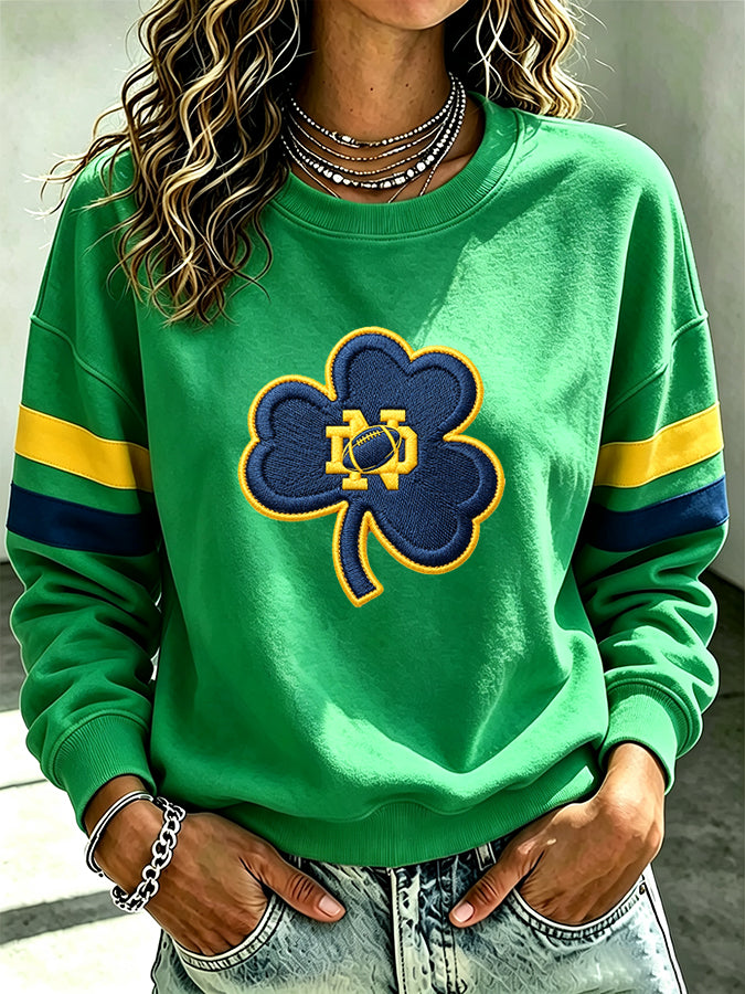 Women's University Rugby Round Neck Sports Shirt