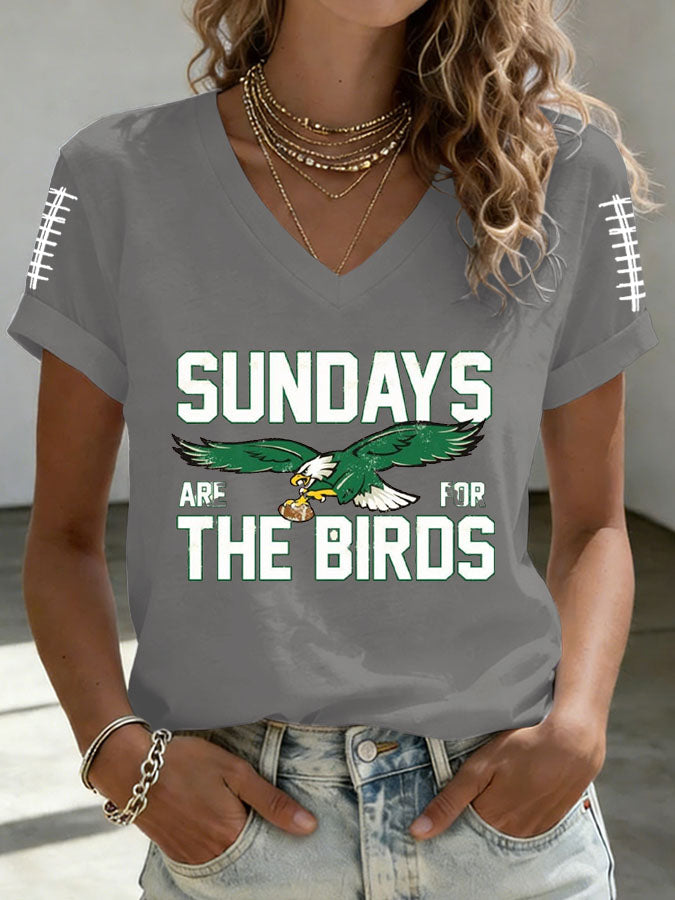 Women's Football Print Casual T-shirt