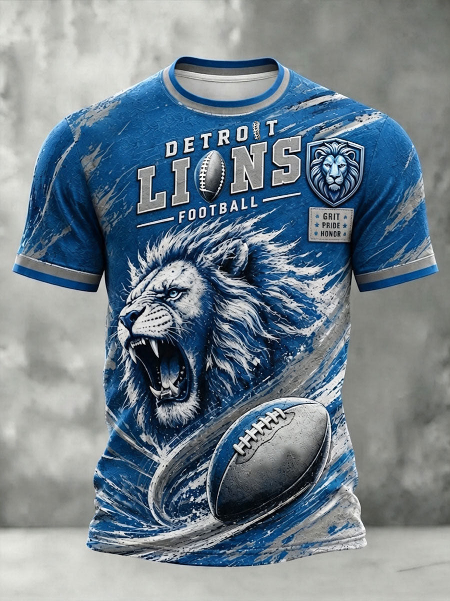 Men's Football Fan Printed Casual T-Shirt