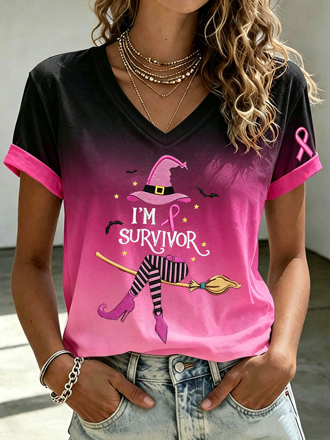 Women'S Pink Art Print Short-Sleeve T-Shirt