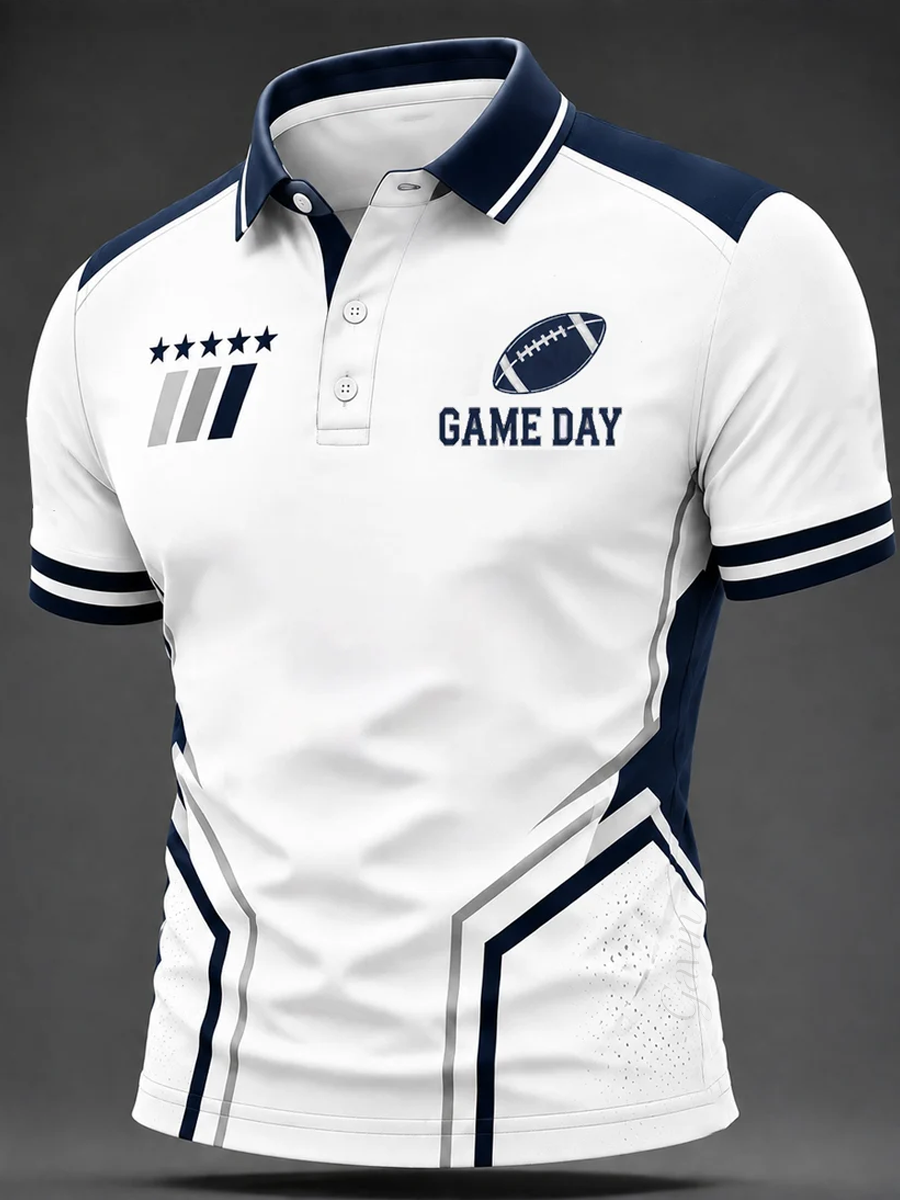 Men'S Football Print Casual Top