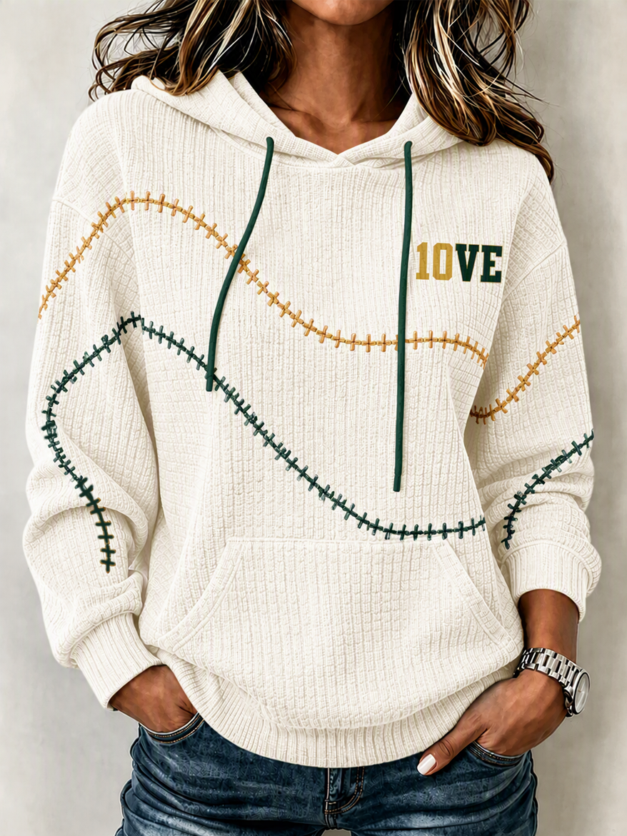 Women's Football Print Sweatshirt