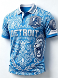 Men'S Football Fan Printed Polo Shirt