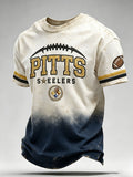 Men's Football printed short sleeved T-shirt