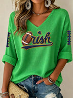 Women's University Football Fans Waffle Top