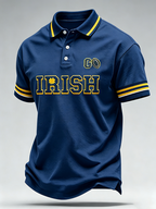Men'S Retro Rugby Collar Polo T-Shirt