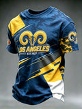 Men'S Football Fan Print Casual T-Shirt
