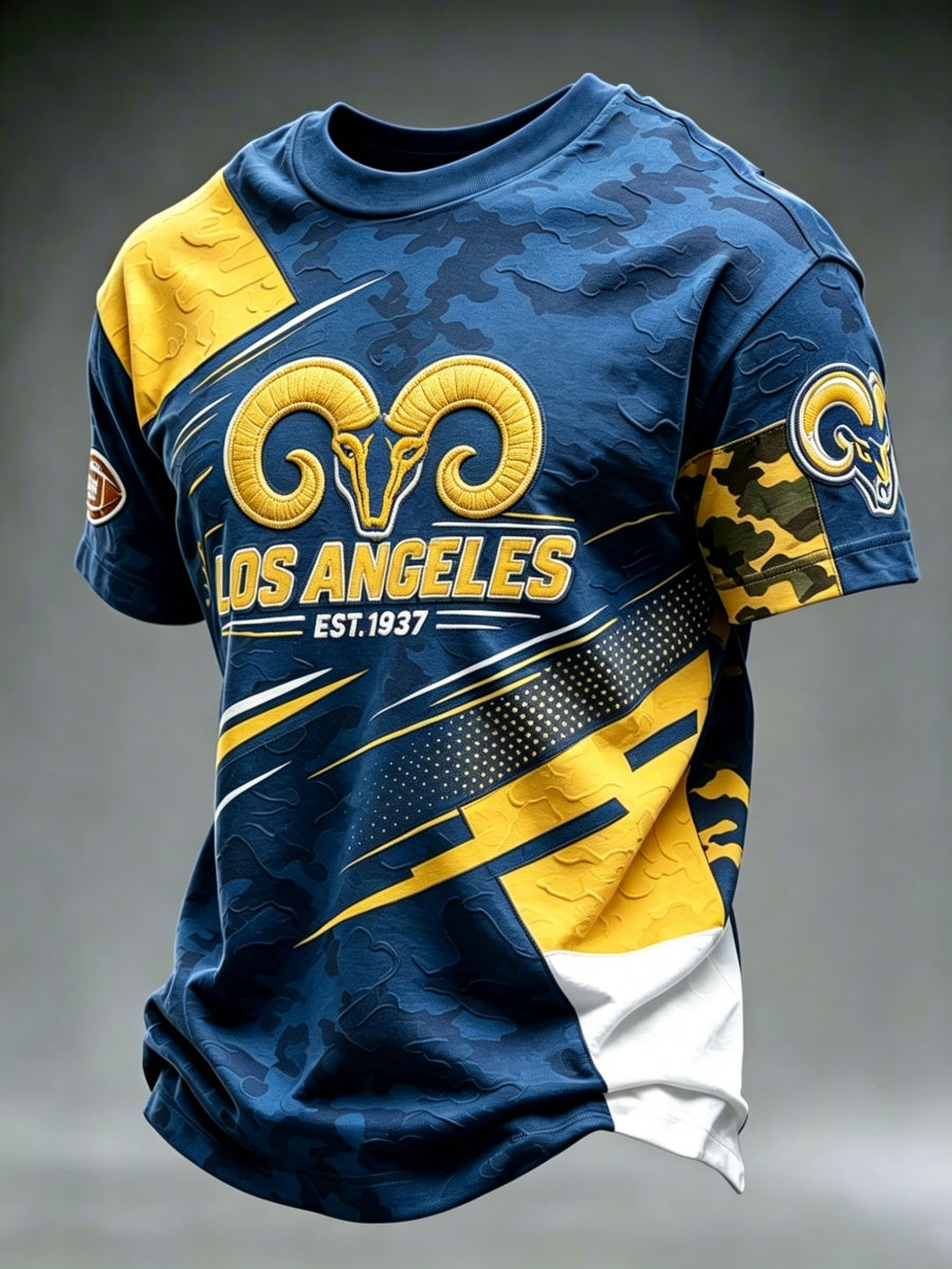 Men'S Football Fan Print Casual T-Shirt