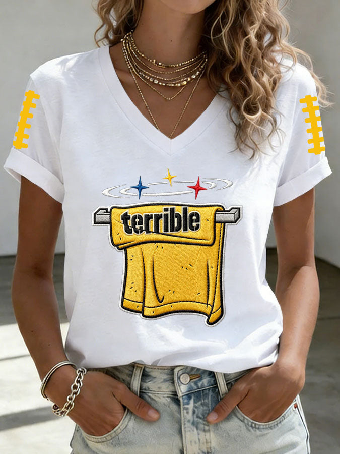 Women'S Football Print Short-Sleeve T-Shirt